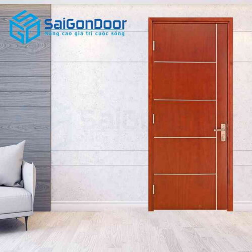 Cửa Gỗ MDF veneer P1R5 xoan dao 3.