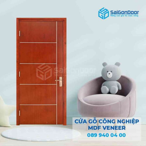 Cửa Gỗ MDF veneer P1R5 xoan dao 3.