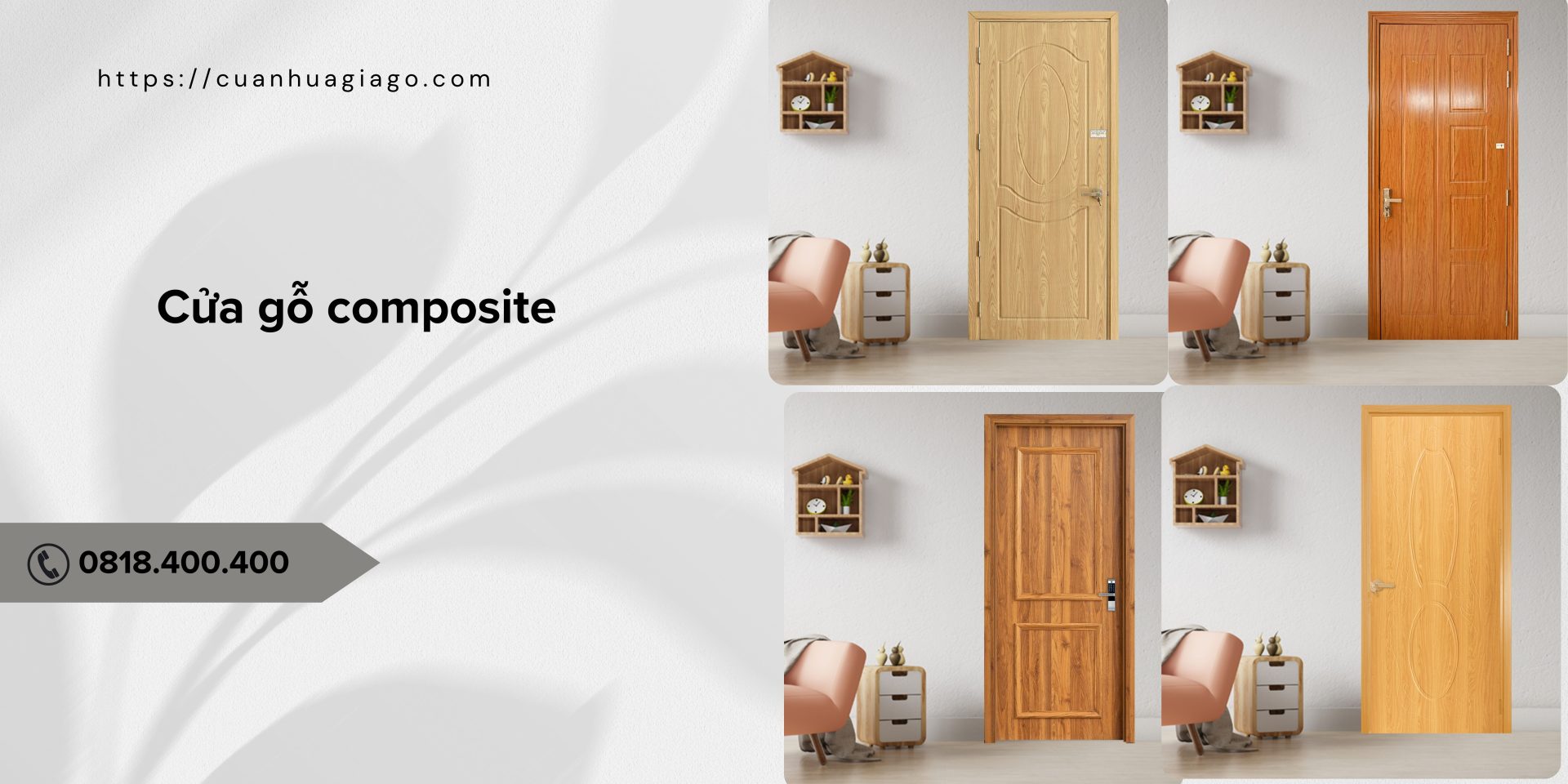 Cửa gỗ nhựa Composite còn gọi là cửa gỗ nhựa, cửa nhựa giả gỗ,... 